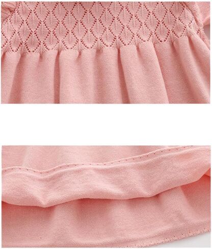 Baby Girls' Long Sleeve Girl Dress and Rompers Ribbed Knit Sweater Dresses Fall Winter in Saudi Arabia