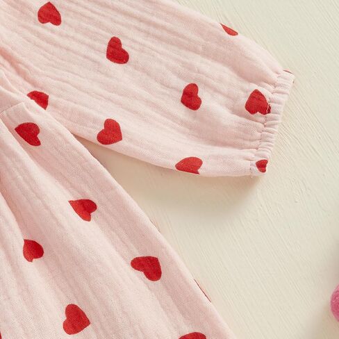 Baby Girls Cotton Linen Rompers Bowknot Ruffles Long Sleeve Bodysuits Jumpsuit with Headband in Kuwait