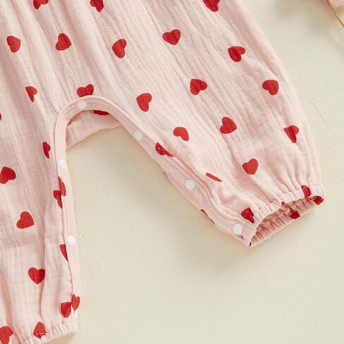 Baby Girls Cotton Linen Rompers Bowknot Ruffles Long Sleeve Bodysuits Jumpsuit with Headband in Kuwait