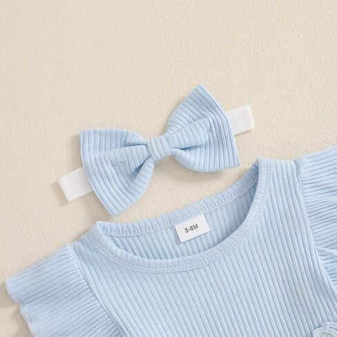 Douhoow Baby Girl Romper Dress Baby Dress Romper Flowers Lace Infant Girl Spring Summer Clothes with Headband in Kuwait