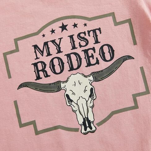 SAYOO Western Baby Girl Clothes Boots or Bows Letter Bodysuit Romper Cow Print Flared Pants Headband Cowgirl Country Outfit in Kuwait