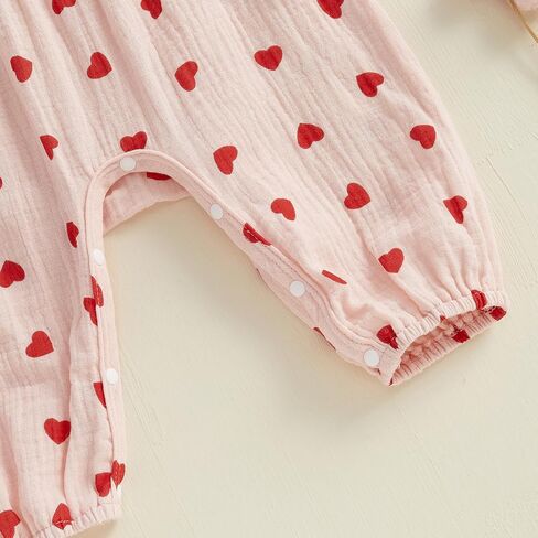 ZAXARRA Newborn Baby Girl Clothes Cute Print Long Sleeve One Pieces Romper Jumpsuit My First Valentines Outfit in Saudi Arabia
