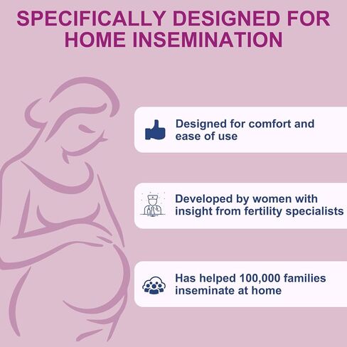 Insemination Kit at Home for Natural Conception - Fertility Support for Women and Families, Includes 2 Applicators & 2 Collection Cups in Kuwait