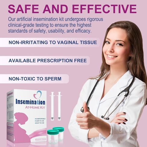 Insemination Kit at Home for Natural Conception - Fertility Support for Women and Families, Includes 2 Applicators & 2 Collection Cups in Kuwait