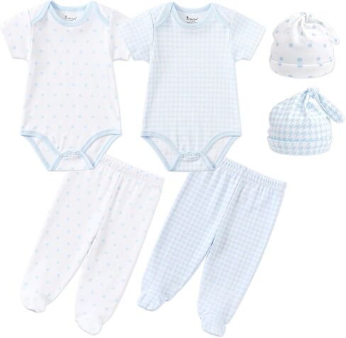 Jimonda Baby BodySuit Set Boys BodySuit Girl 6-Piece Pants Set Infant Toddler Baby Sets in Saudi Arabia
