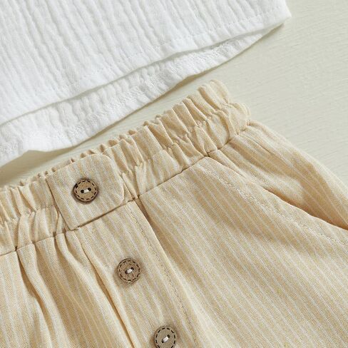 Toddler Baby Boy Summer Clothes Short Sleeve Button T Shirt Pocket Shorts Set Little Boy Outfit Casual Clothing in Kuwait