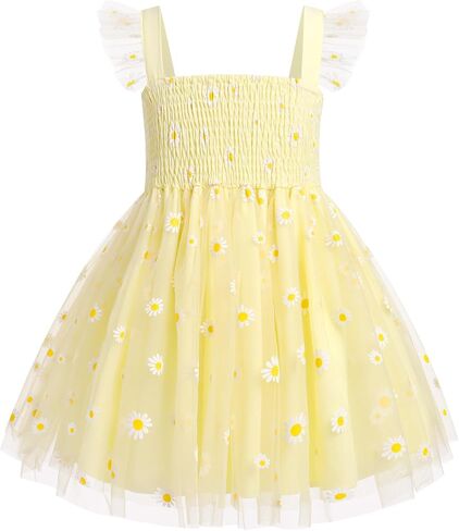 Ibtom Castle Baby Girls Tutu Dress Flutter Square Neck Neck Requins equins Princess Tulle Birthday Party Dress in Kuwait