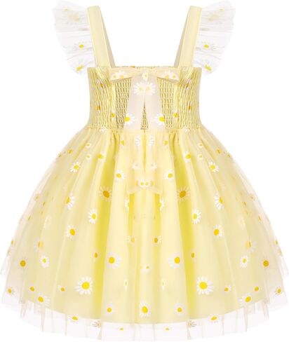Ibtom Castle Baby Girls Tutu Dress Flutter Square Neck Neck Requins equins Princess Tulle Birthday Party Dress in Kuwait