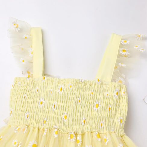 Ibtom Castle Baby Girls Tutu Dress Flutter Square Neck Neck Requins equins Princess Tulle Birthday Party Dress in Kuwait