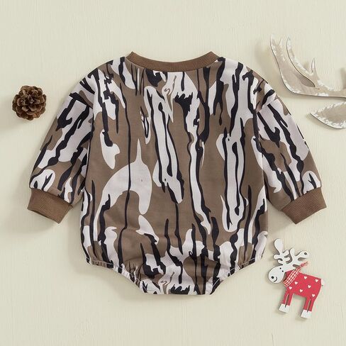 Baby Boy Duck Hunting Clothes Short Sleeve Camo Bubble Romper Shirt Onesie Bodysuit Infant Summer Outfit in Kuwait