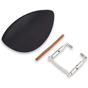 Violin Chinrest 4/4 Violin Chin Rest Ebony Chin Rest with Softwood Strip Bracket for 4/4 Size Violin Music Instrument Accessory