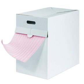 BOX USA BFD1812AS Anti-Static Air Foam Dispenser Packs, 1/8" x 12" x 175', Pink