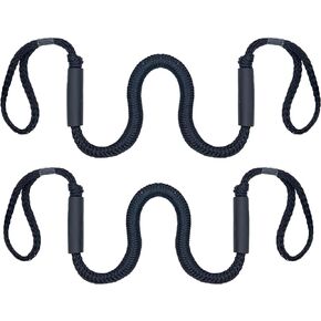 Bungee Dock Line Dockline for Boats Mooring Rope Bungee Cord Docking String Shock Bungee Docking Ropes for Boat Kayak, Jet Ski, Pontoon, Canoe, Power Boat WaveRunner Green (4X)