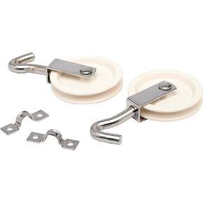 Seachoice Tiller Rope Pulleys, Stainless Steel and Plastic, Pack of 2