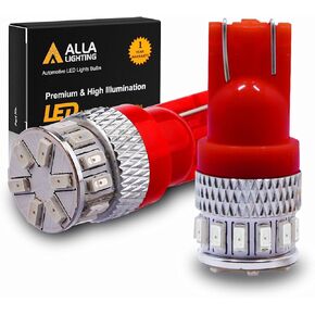Alla Lighting T10 Wedge 168 194 LED Bulbs, Amber Yellow Super Bright 360° Side Marker Lights, Interior Map, Dome, Trunk Lamps W5W 2825 175, 3014 18-SMD 12V Replacement for Cars, Trucks