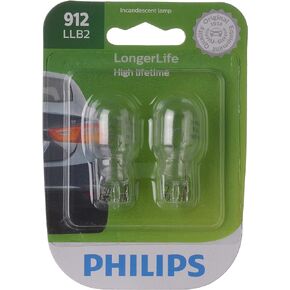 Philips 912 LongerLife Miniature Bulb, 2 Pack