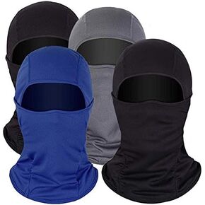 Valleycomfy 4PCS Balaclava Ski Mask Winter Face Mask Men Women UV Protection Hood Windproof Sun Hood Tactical Masks