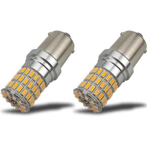 iBrightstar Newest 9-30V Extremely Bright 7507 PY21W BAU15S 2641A LED Bulbs Replacement for Turn Signal Lights, Amber Yellow