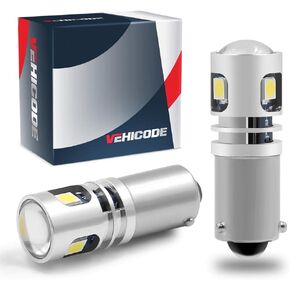 VEHICODE H21W 64136 BAY9S LED لمبة بيضاء 12 فولت-24 فولت مصباح 12356 64138 الذيل عكس النسخ الاحتياطي بدوره مصباح إشارة لسيارات BMW (2 حزمة) in Kuwait