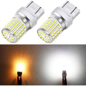 PHINLION 7443 Amber LED Turn Signal Light Bulbs Super Bright 3014 72-SMD T20 7440 7444 LED Yellow Bulb for Turn Signal Blinker Parking Light