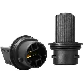 2Pcs Front Turn Signal Bulb Sockets Fit for Freightliner Cascadia Columbia M2 Headlight, Turn Signal Lamp Light Sockets Replace HAL 224-394-025