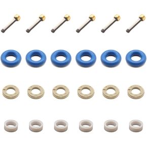 Fuel Injector Repair Kit O-Rings Micro Filters Seal Spacers 06H906036G 0261500076 1.8L 2.0T 2.0L TSI TFSI(6Set)