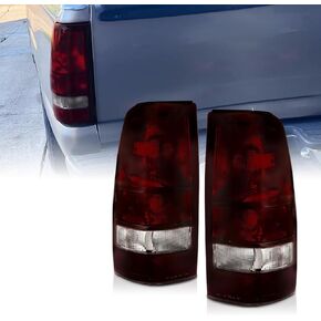 AmeriLite Smoke Red Replacement Brake Tail Lights Pair For 1999-2002 Chevy Silverado : 99-2006 GMC Sierra - Passenger and Driver Side