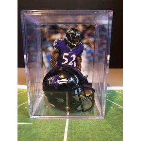 Baltimore Ravens NFL Helmet Shadowbox w/Ray Lewis card