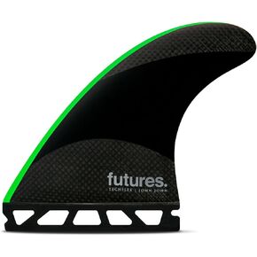 Futures Fins - JJ-2 Medium TECHFLEX Thruster - Black/NEON Green