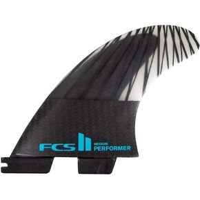 مجموعة FCS II Performance Core Carbon Tri Fin - أسود/أزرق مخضر - L in Kuwait