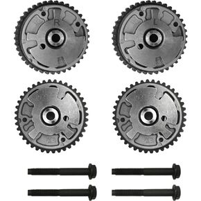 12626160 12626161 12626164 Variable Valve Timing VVT Sprocket 4PCS Intake & Exhaust Camshaft Adjuster Cam Sprockets 3.0L 3.6L for GMC Buick Cadillac C-hevrolet with 4pcs Screw