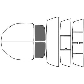 Rvinyl Window Tint Kit Compatible with Toyota Tacoma 1995-2004 (2 Door Extended Cab) - Back Precut Kit - 20%