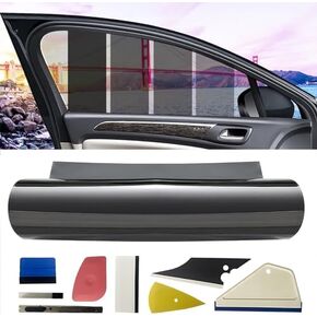 15% VLT 20"X100 FT Carbon HD Window Film Tint for Car and Home 2 PLY Window Tint Film Roll & 8 Pcs Installation Tools,Fit Window Privacy Film Blocks UV/IR Rays, Heat & Glare,Scratch Resistance