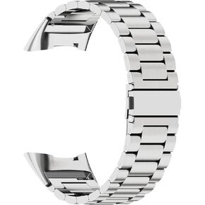 سوار Abanen من الفولاذ المقاوم للصدأ لجهاز Fitbit Charge 6 / Charge 5 المتطور، حزام معصم معدني قابل للتعديل بطول متوافق مع Fitbit Charge 5 للرجال والنساء