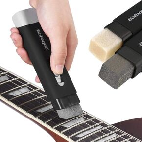 1Pc Fast Guitar Strings Cleaner Eraser, Fret Polish Dual Head Rust Remover Brush Fret Care Cleaner Guitar String Polishing Tool for Cleaning Electric Guitar Bass Ukulele Violin