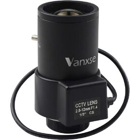 2.8-12mm 1/3 Auto-iris Varifocal Lens Cs-Mount Dc Drive for CCTV Security Camera 1/3 Inch F1.4 for Box CCTV Security Camera Network IP Camera