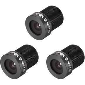 uxcell 3 Pcs CCTV Camera Lens 3.6mm Focal Length 1080P F2.0 1/3 Inch Wide Angle for CCD Camera