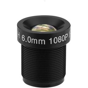 Diyeeni CCTV Camera Lens 6mm CCTV Camera Lens 2 Million Pixels 24-Hour Protection IR Security Camera Lens with 58°Suitable for CCD chipsets of 1/3 and 1/4 inches