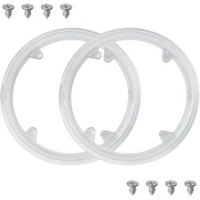 2 قطعة دراجة دراجة هوائية جبلية Chainring الحرس مع 8 مسامير 42T 4 حفرة البلاستيك Chainwheel الغطاء الواقي شفاف أبيض/بني in Kuwait