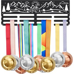 SUPERDANT Running Medal Hanger Display Park Run Sports Awards Medal Holder Race Bib Holder Running Medal Hanger Display Race Medal Holder Wall Hanger Marathon Medal Display for Runners