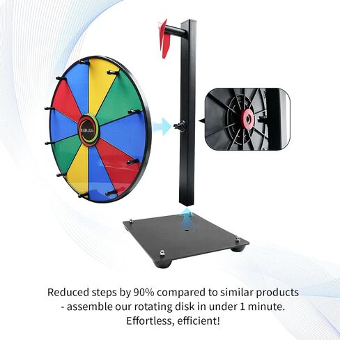 عجلة جائزة 12 بوصة ذات 10 فتحات، عجلة دوارة مع قلم مسح جاف وممحاة للمتعة العائلية والمعارض التجارية والكرنفالات الاحتفالية in Kuwait