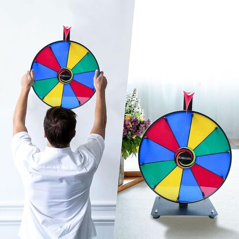 عجلة جائزة 12 بوصة ذات 10 فتحات، عجلة دوارة مع قلم مسح جاف وممحاة للمتعة العائلية والمعارض التجارية والكرنفالات الاحتفالية in Kuwait