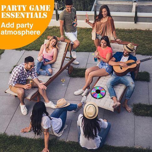 10 Inch Table Spinning Wheel,Double-Sided Prize Wheel 16/8 Slot Editable Color Spinning Wheel for Fortune Spinning Game,Party,Carnival,Home Education,Trade Show in Kuwait