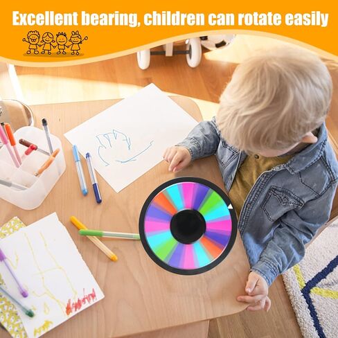 10 Inch Table Spinning Wheel,Double-Sided Prize Wheel 16/8 Slot Editable Color Spinning Wheel for Fortune Spinning Game,Party,Carnival,Home Education,Trade Show in Kuwait