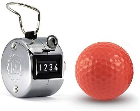 MARATHON CO200001CH Handheld Chrome Tally Counter with Finger Ring for Sports, Warehouse, Laboratories, Factories and Offices. Guaranteed for 100,000 Clicks in Saudi Arabia