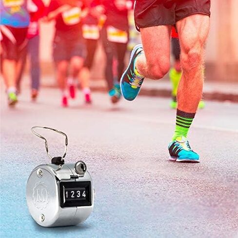MARATHON CO200001CH عداد رصيد كروم محمول مع حلقة إصبع للرياضة والمستودعات والمختبرات والمصانع والمكاتب. مضمونة مقابل 100.000 نقرة in Kuwait