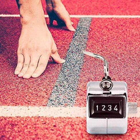 MARATHON CO200001CH عداد رصيد كروم محمول مع حلقة إصبع للرياضة والمستودعات والمختبرات والمصانع والمكاتب. مضمونة مقابل 100.000 نقرة in Kuwait