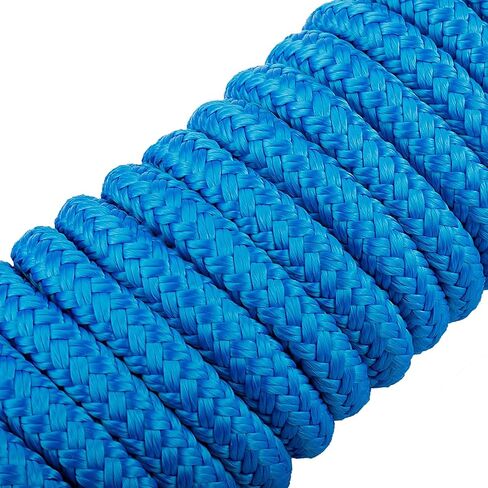 Amarine Made Double Braided Nylon Dock Lines 4840 lbs Breaking Strength (L: 25 ft. D: 1/2 inch Eyelet: 12 inch) 2 Pack of Marine Mooring Rope Boat Dock Lines Working Load Limit: 968 lbs in Saudi Arabia