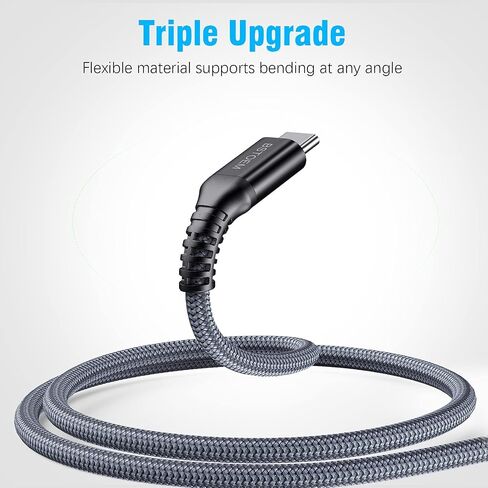 كابل شاحن C شحن سريع طويل USB C سلك نوع C شواحن 10FT 2Pack USB-C لهاتف Samsung Galaxy S10/S9/S8/s7/ Note/9/8، لهاتف Kindle Fire USB A إلى USBC in Kuwait