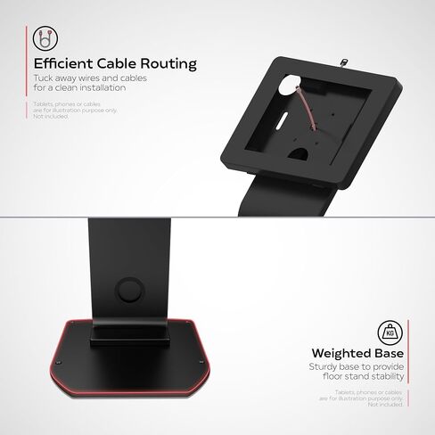 حامل أرضي Premium Kiosk - كشك حامل أرضي بقفل CTA - IPad الجيل العاشر 10.9 بوصة - IPad 7/8/9 Gen 10.2 بوصة - IPad Pro 11 بوصة - IPad 5/6 Gen - Surface Go - Galaxy Tab S5E والمزيد - أسود (باد-باراف) in Saudi Arabia